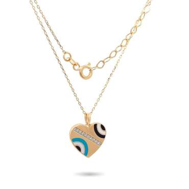 Kalp Mineli Kolye - NEV JEWELLERY (1)