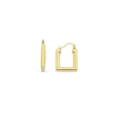 Kare Halka Sade Küpe - NEV JEWELLERY (1)