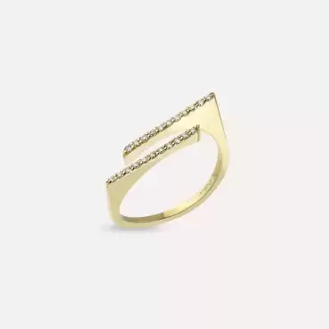 Keen 0.10 CT Diamond Yellow Gold Ring - Nev Jewellery (1)