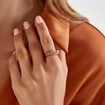 Keen 0.10 CT Diamond Rose Gold Ring - Nev Jewellery (1)