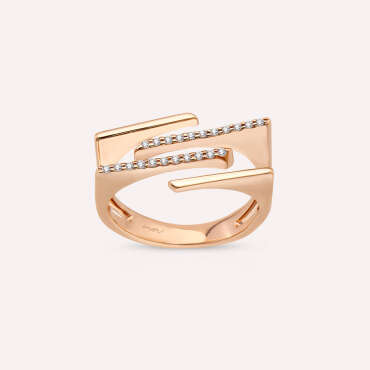 Keen 0.10 CT Diamond Rose Gold Ring - Nev Jewellery