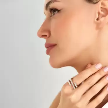 Keen Bold 0.27 CT Pırlanta Taşlı Beyaz Altın Yüzük - Nev Jewellery (1)