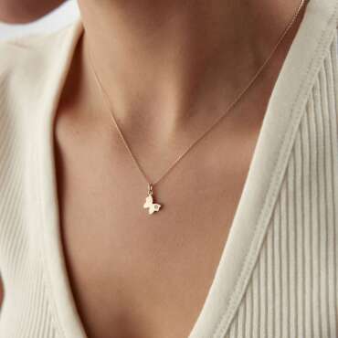 Kelebek Tasarım Kolye - NEV JEWELLERY (1)