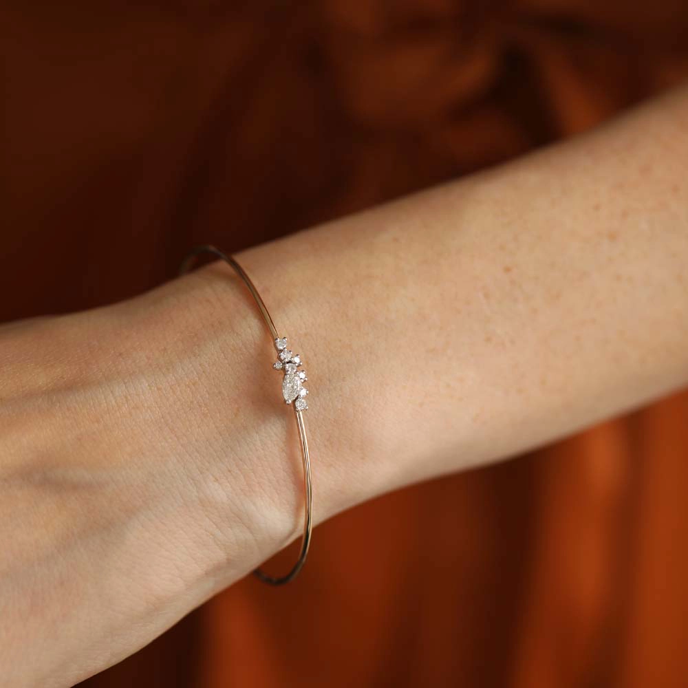 Kleio 0.44 CT Pırlanta Taşlı Rose Altın Bileklik - Nev Jewellery (1)