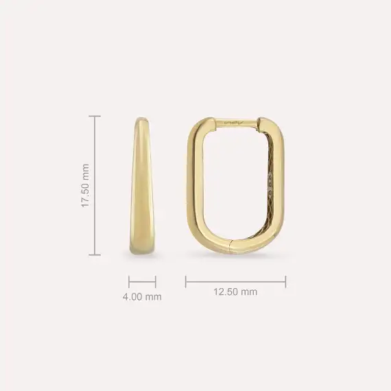 Klip Yellow Gold Earring - 3