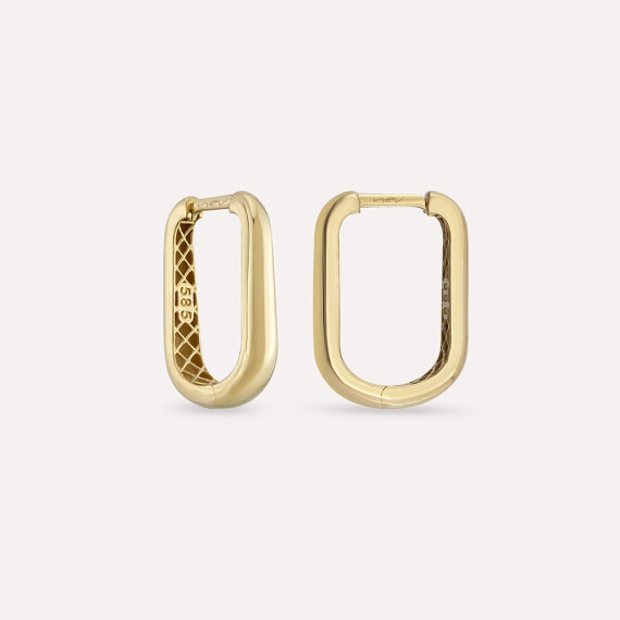 Klip Yellow Gold Earring - Nev Jewellery