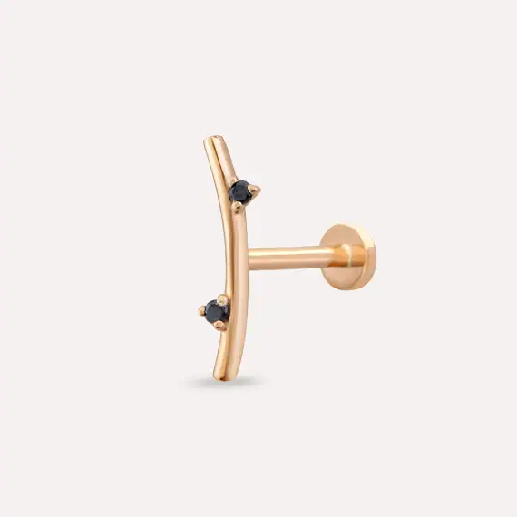 Koza Black Diamond Rose Gold Piercing - 1