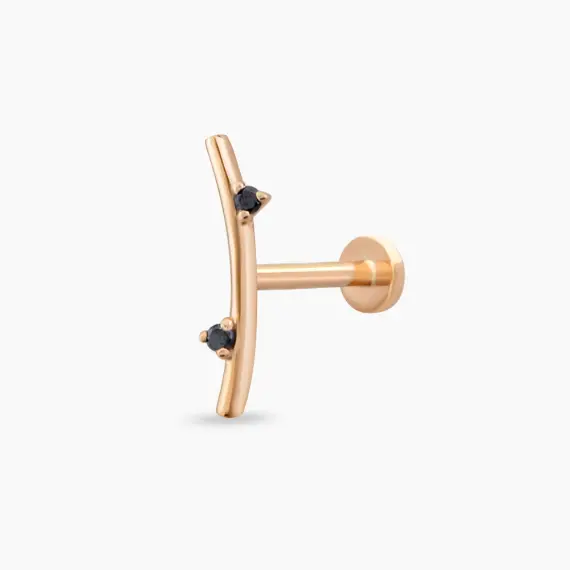 Koza Black Diamond Rose Gold Piercing - 1
