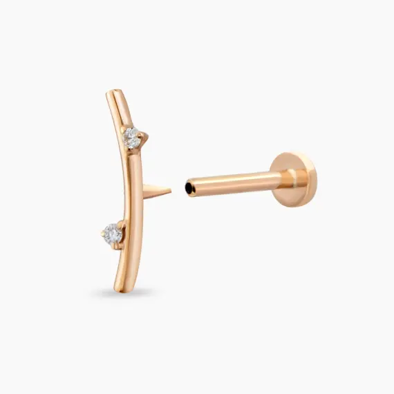 Koza Diamond Rose Gold Piercing - 4