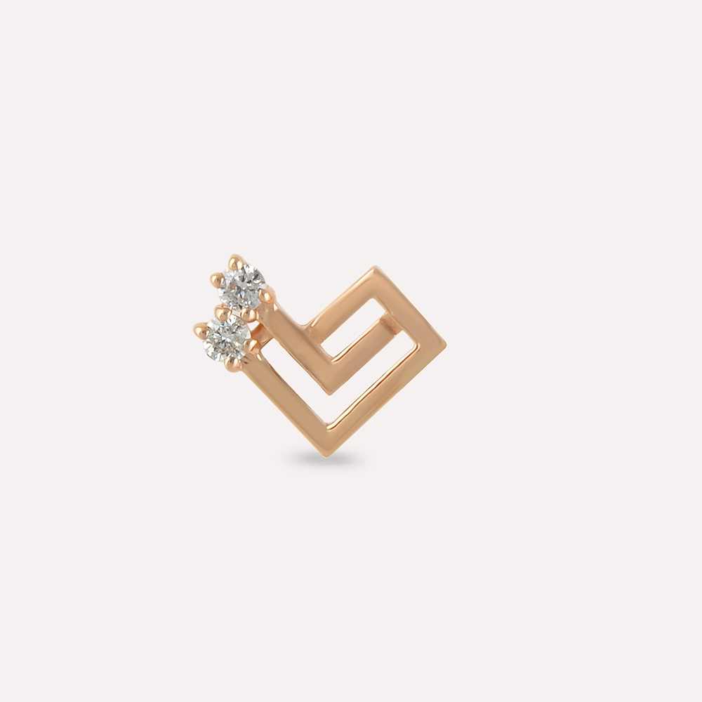 Labyrinth Diamond Rose Gold Piercing - 3