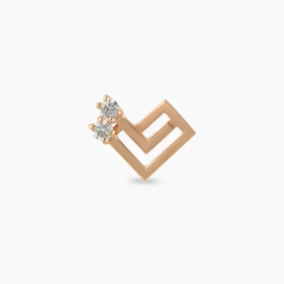 Labyrinth Diamond Rose Gold Piercing - 3