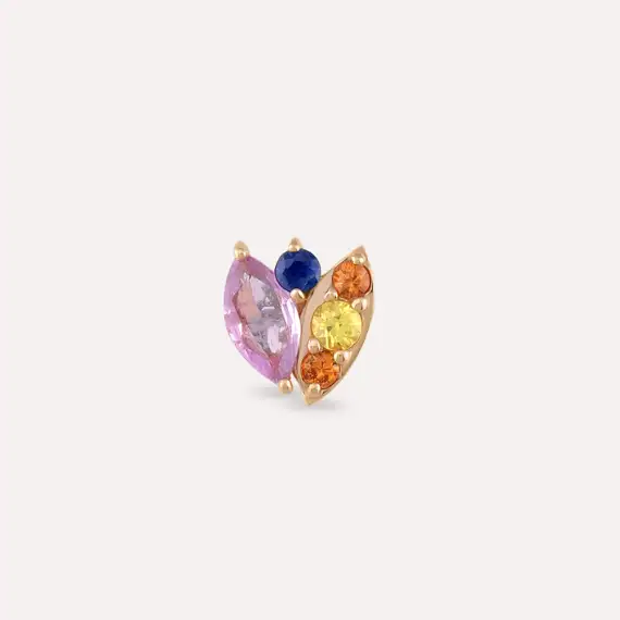 Laurel Multicolor Sapphire Rose Gold Piercing - 3