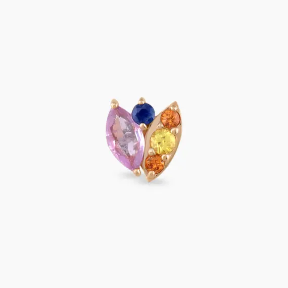 Laurel Multicolor Sapphire Rose Gold Piercing - 3