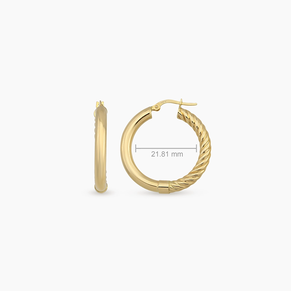 Lavin XS Yellow Gold Hoop Earrings - 4