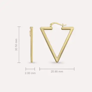 Lea Yellow Gold Earring - Nev Jewellery (1)
