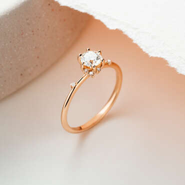 Leah 0.53 CT Diamond Rose Gold Ring - Nev Jewellery