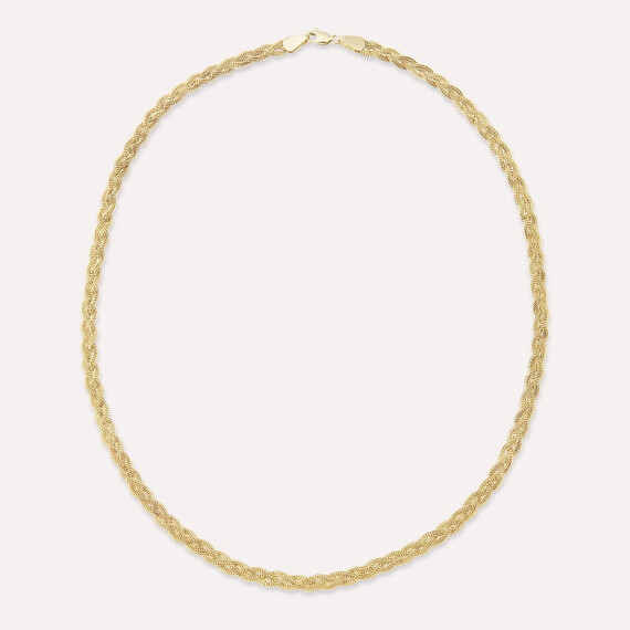 Leora Sarı Altın Sarmal Kolye - Nev Jewellery