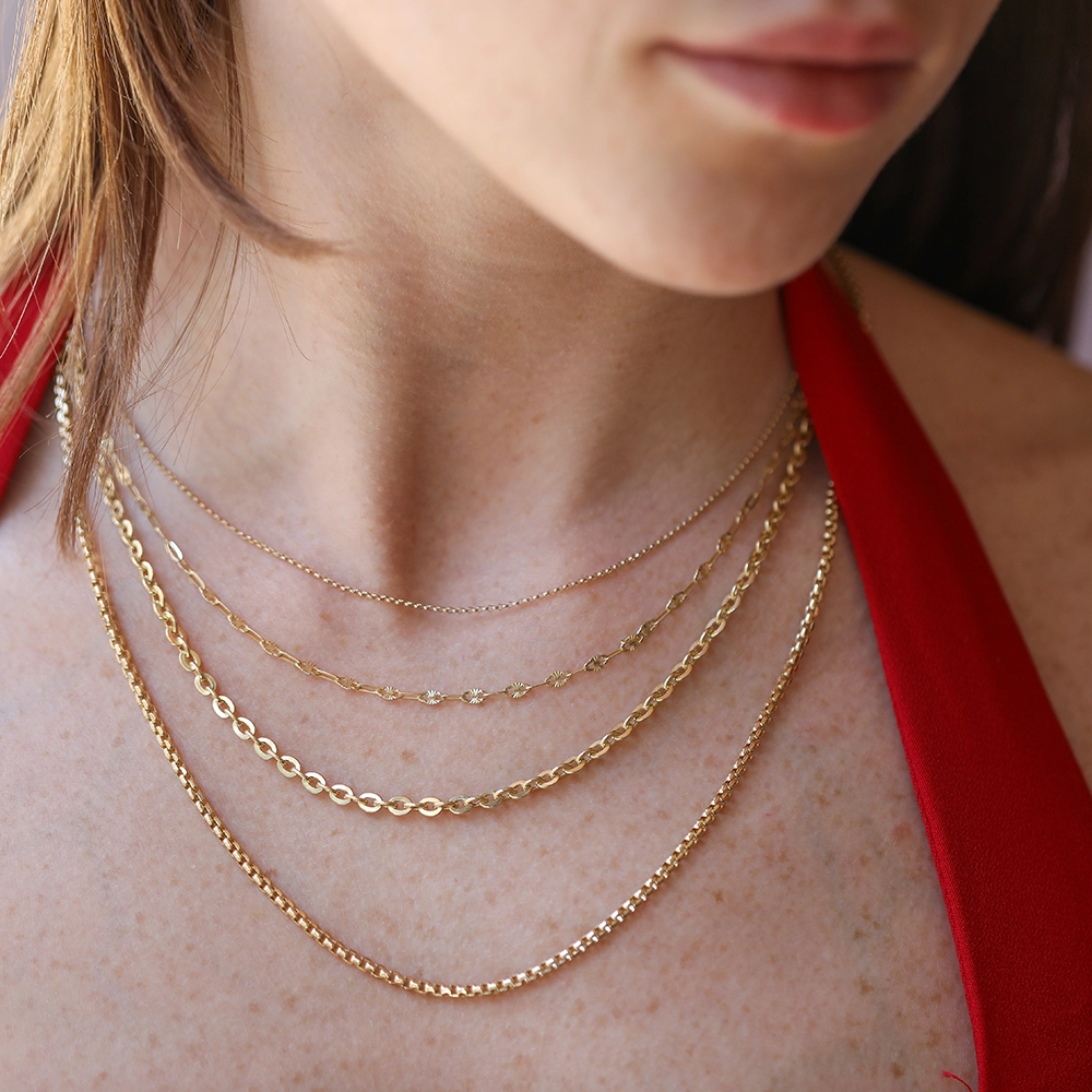 Lien Yellow Gold Italian Necklace - 2