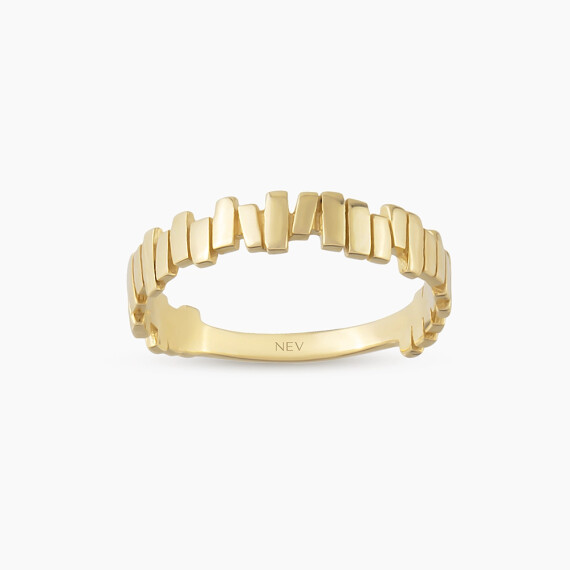 Ligna Sarı Altın Yüzük - Nev Jewellery