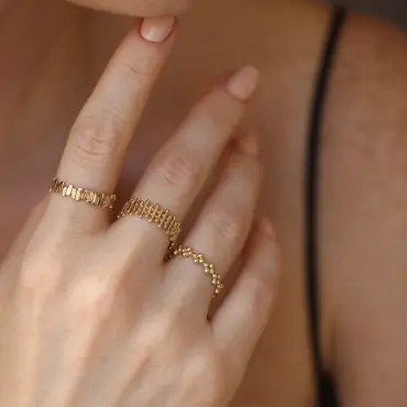 Ligna Sarı Altın Yüzük - Nev Jewellery (1)