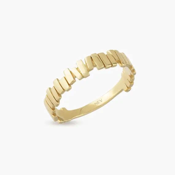 Ligna Yellow Gold Ring - 4
