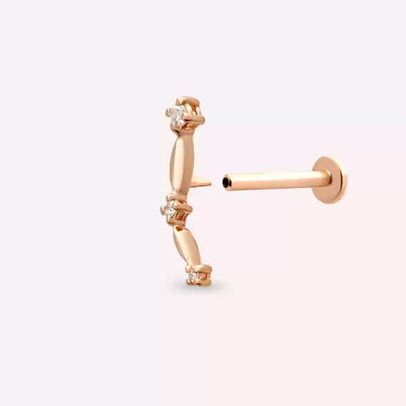 Link Diamond Rose Gold Piercing - 4