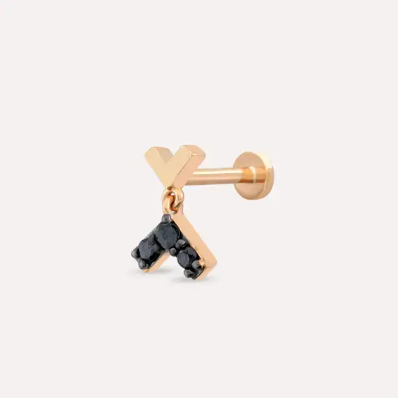 Liv Black Diamond Rose Gold Piercing - 1