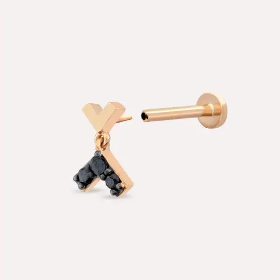 Liv Black Diamond Rose Gold Piercing - 5