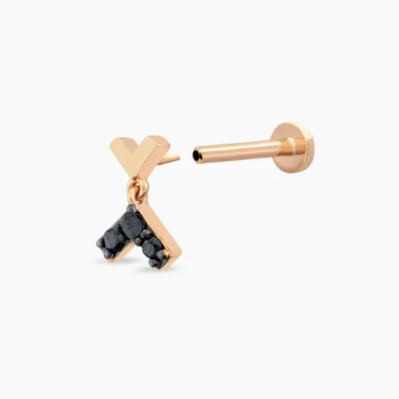 Liv Black Diamond Rose Gold Piercing - 4