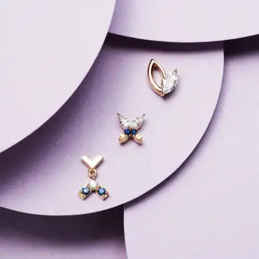 Liv Multicolor Safir Taşlı Rose Altın Tek Küpe - Nev Jewellery (1)