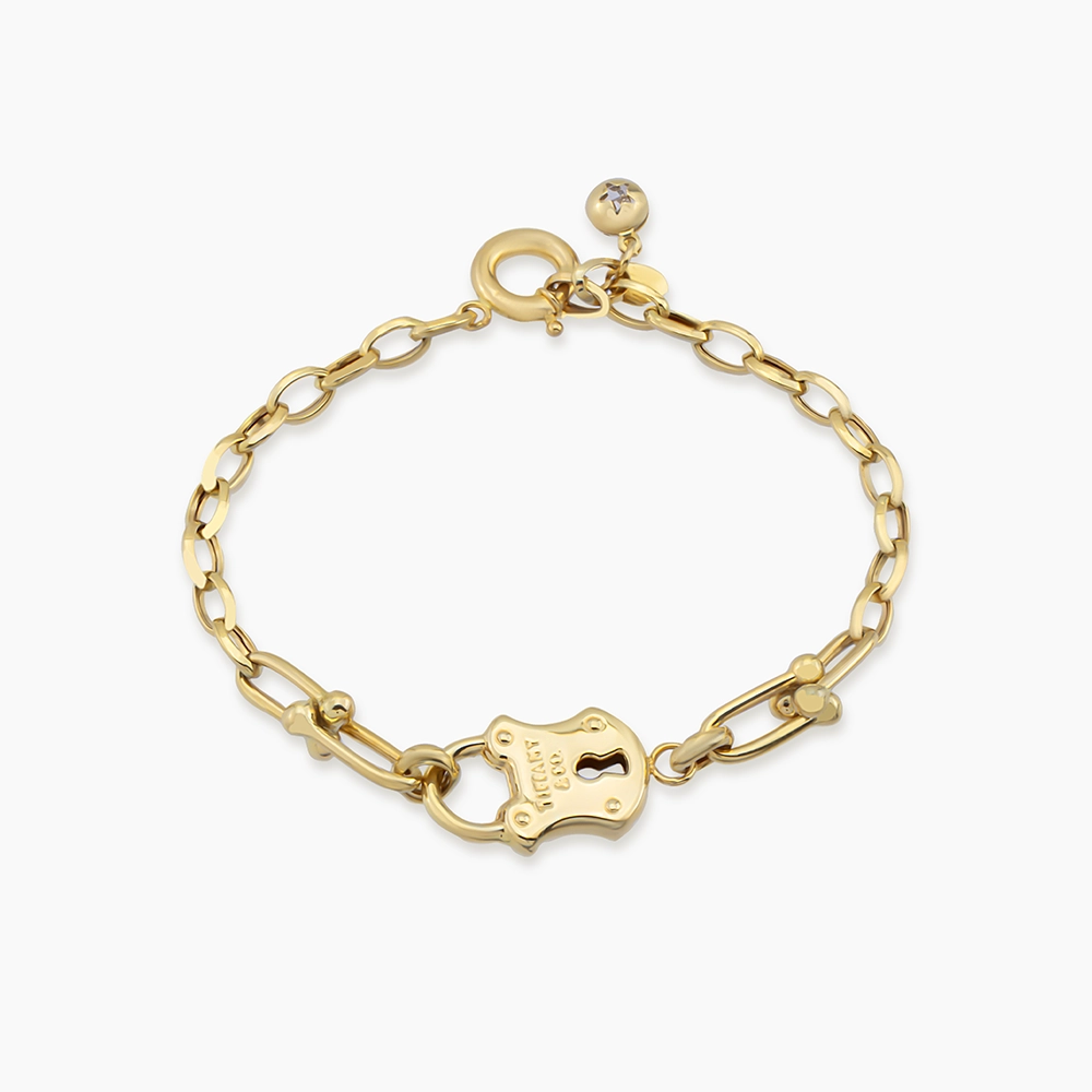 Lock Yellow Gold Bracelet - 1