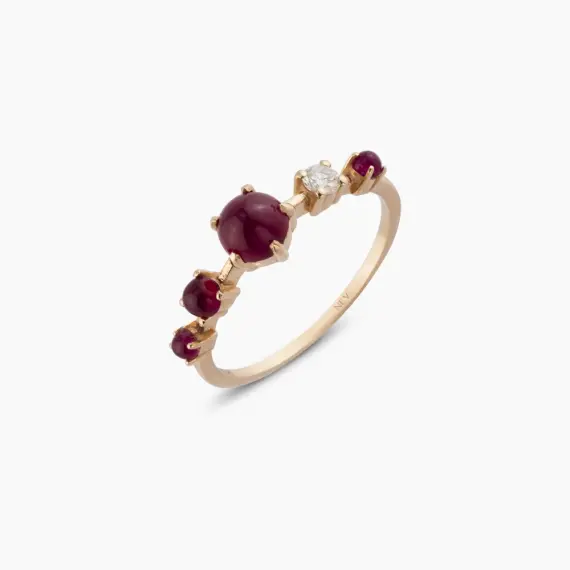 Lola 1.20 CT Ruby and Diamond Rose Gold Ring - 4
