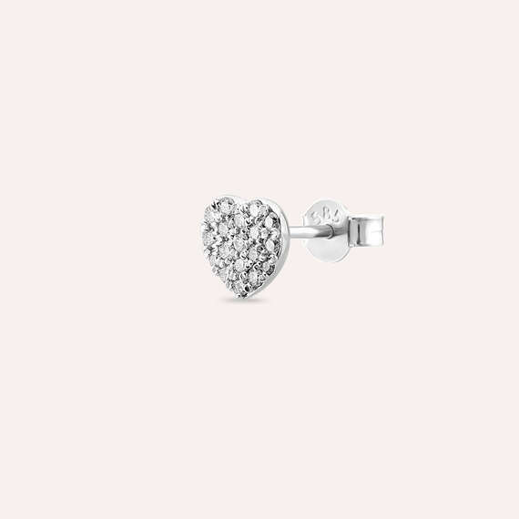 Love 0.20 CT Diamond White Gold Single Earring - 3