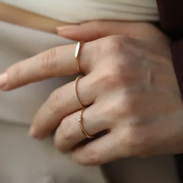 Luce Yellow Gold Ring - Nev Jewellery (1)