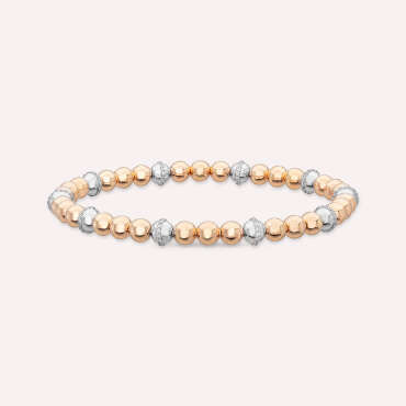 Lulu 0,75 CT Pırlanta Taşlı Rose ve Beyaz Altın Bilezik - Nev Jewellery