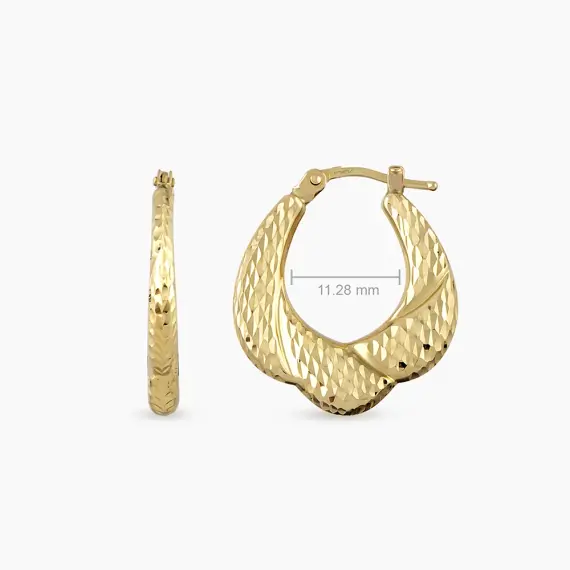 Luma Yellow Gold Italian Earring - 4