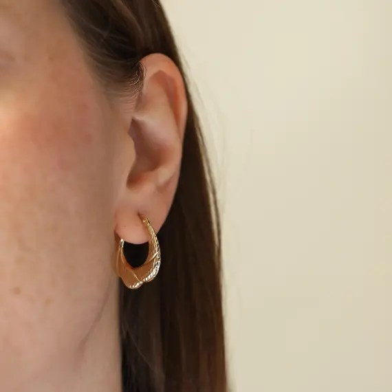Luma Yellow Gold Italian Earring - 2