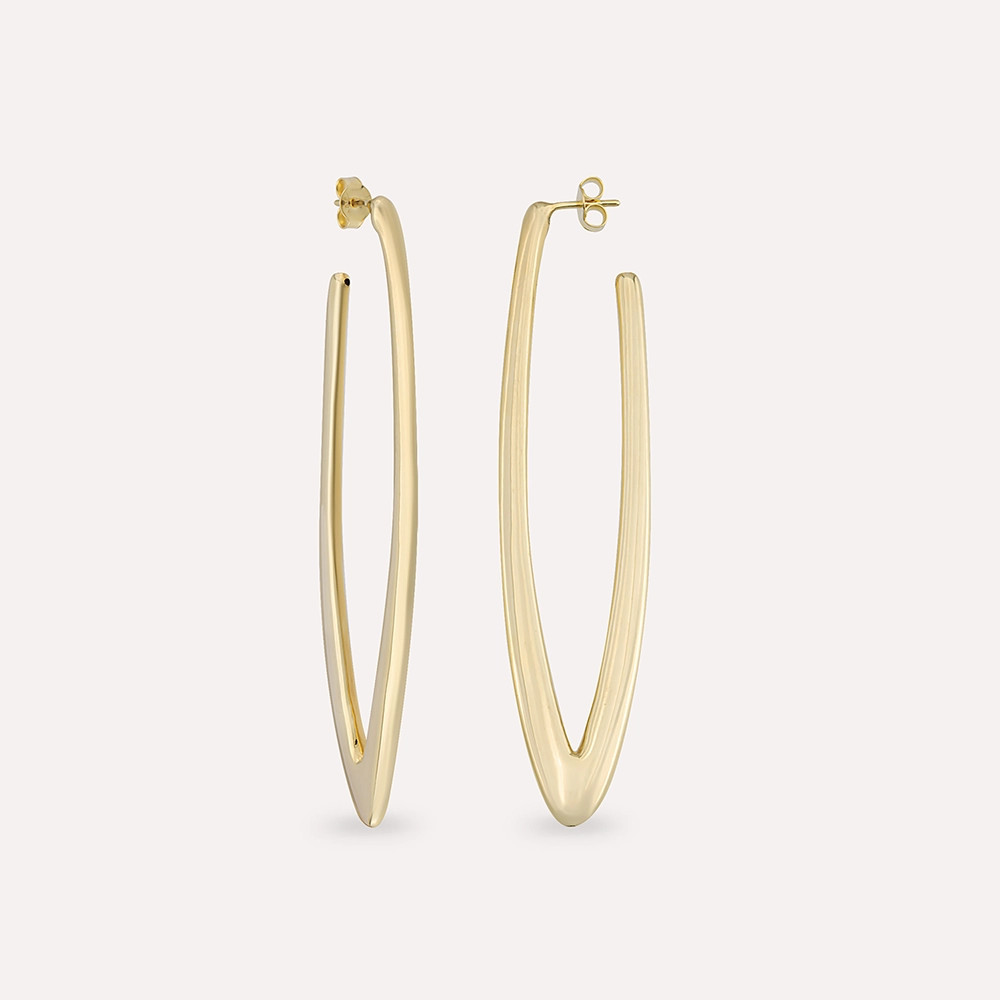 Lumen Yellow Gold Italian Earring - 1