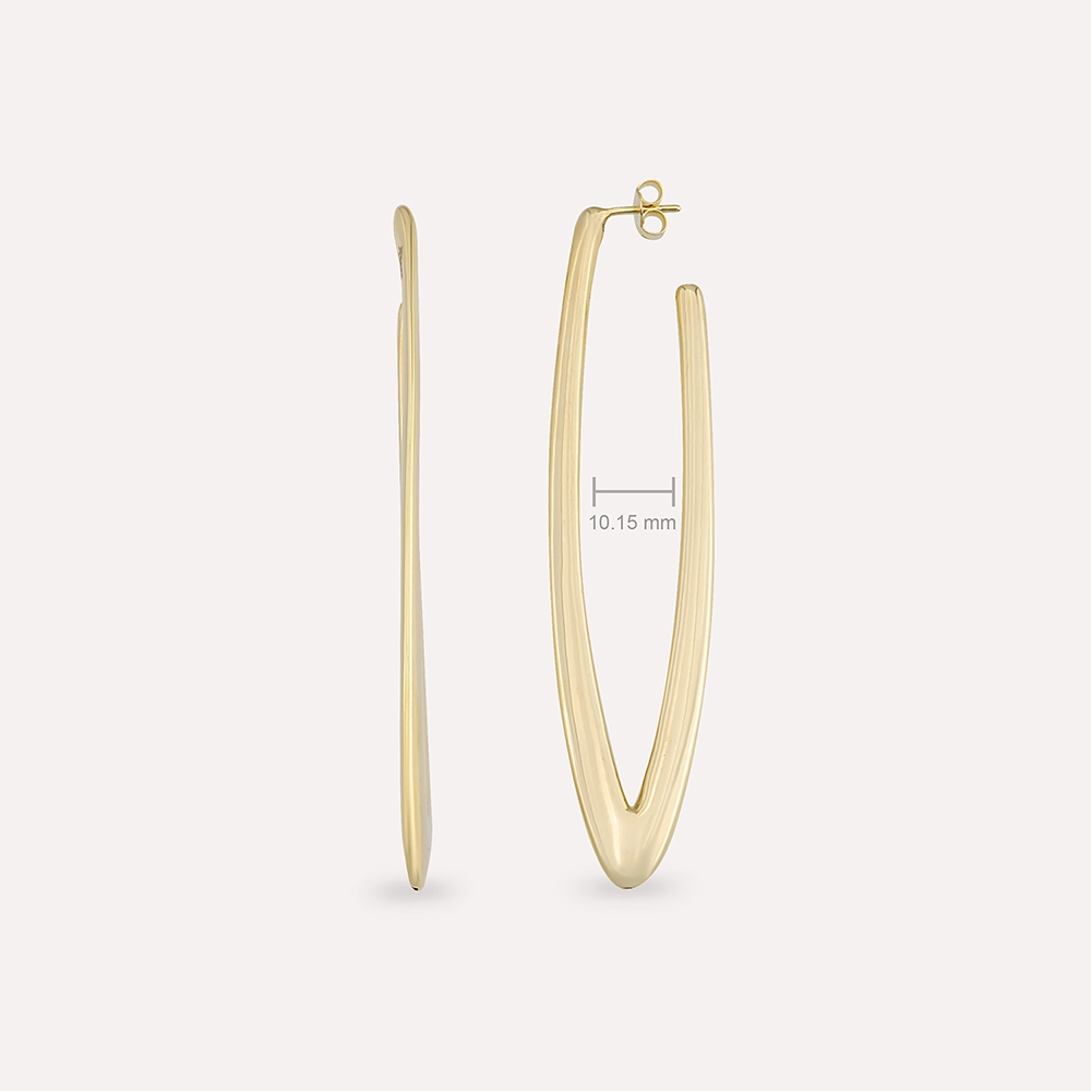 Lumen Yellow Gold Italian Earring - 4