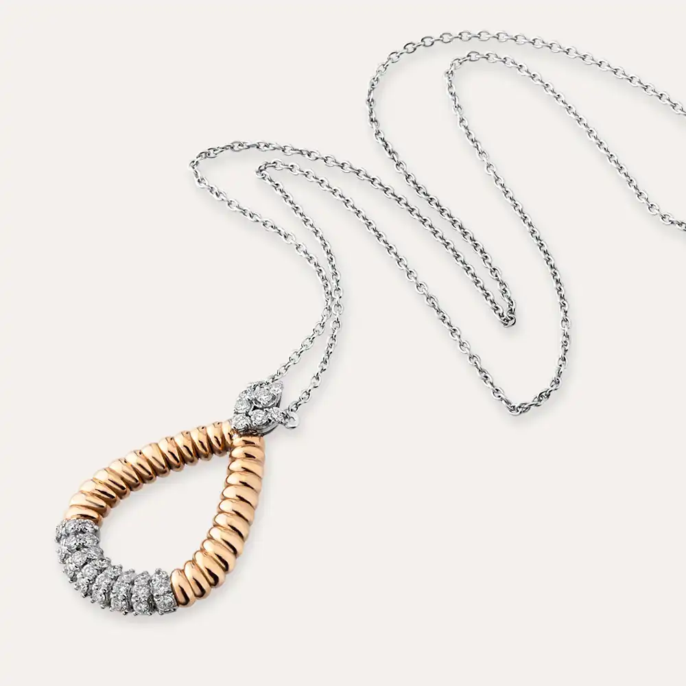 Lumina Diamond Set White Gold Necklace - 3