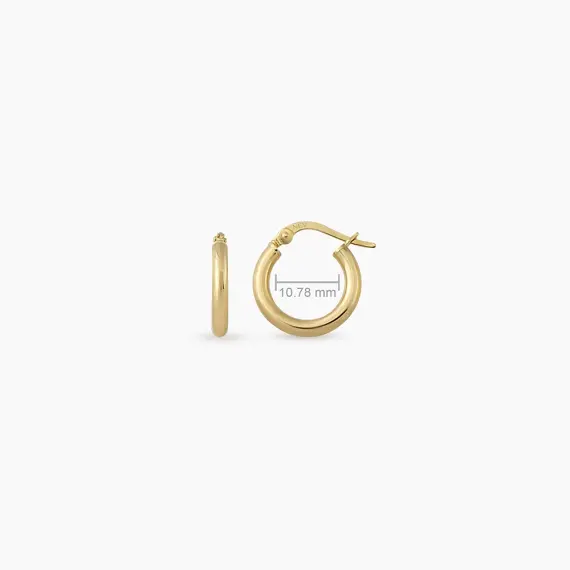 Luna XXS Yellow Gold Hoop Earring - 2
