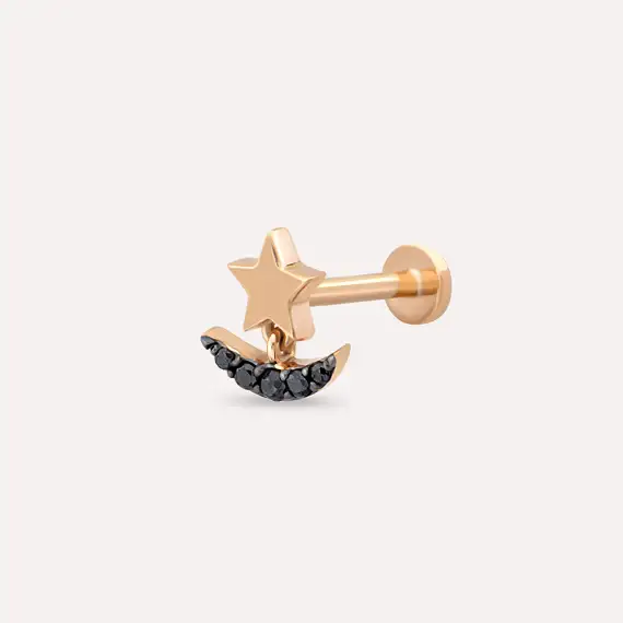 Luster Black Diamond Rose Gold Piercing - 1