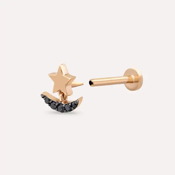 Luster Black Diamond Rose Gold Piercing - 4