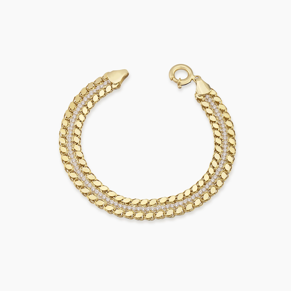 Lustre Stone Yellow Gold Bracelet - 1