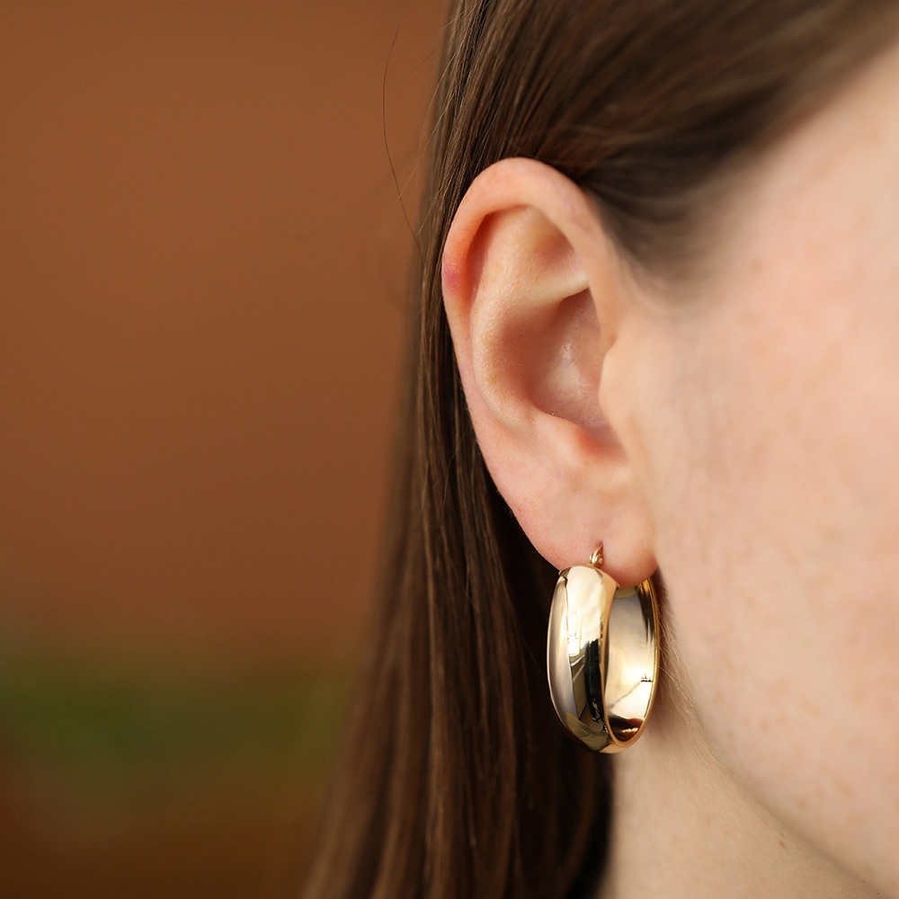 Luxe Medium Yellow Hoop Earring - 1