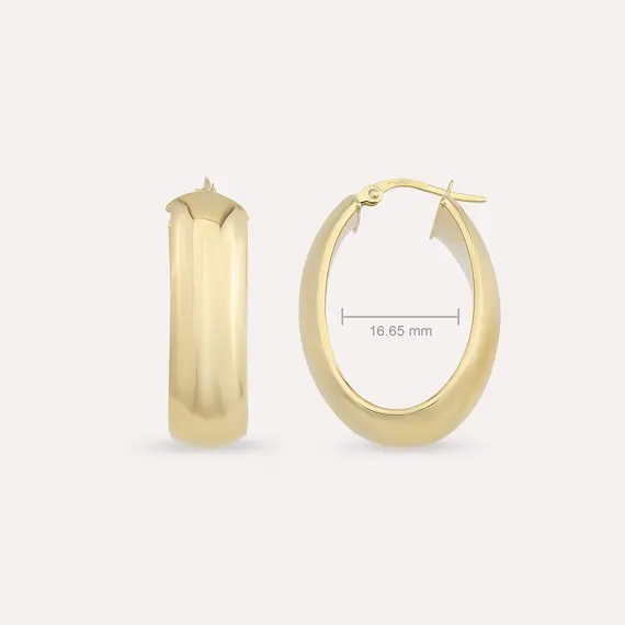 Luxe Medium Yellow Hoop Earring - 3