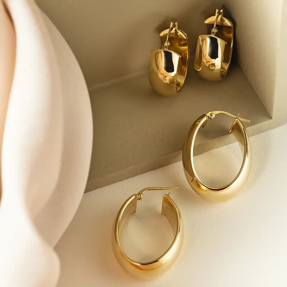 Luxe Medium Yellow Hoop Earring - 4