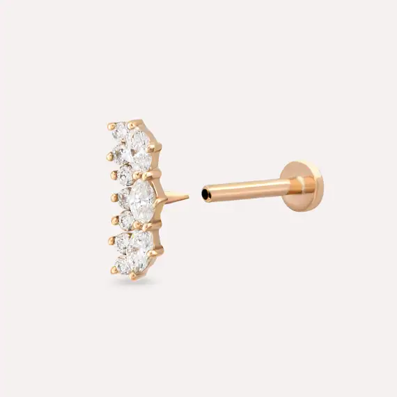 Maja Marquise Cut Diamond Rose Gold Piercing - 4