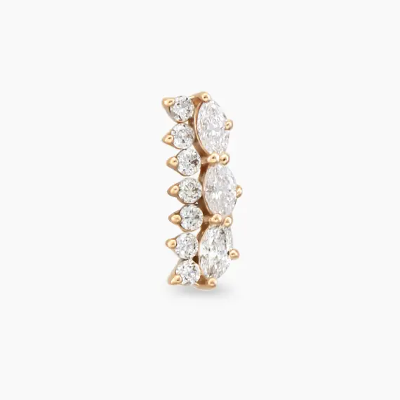Maja Marquise Cut Diamond Rose Gold Piercing - 3