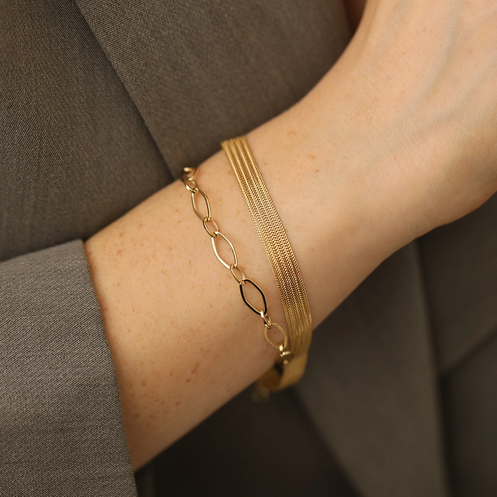 Mariel Yellow Gold Italian Bracelet - 3